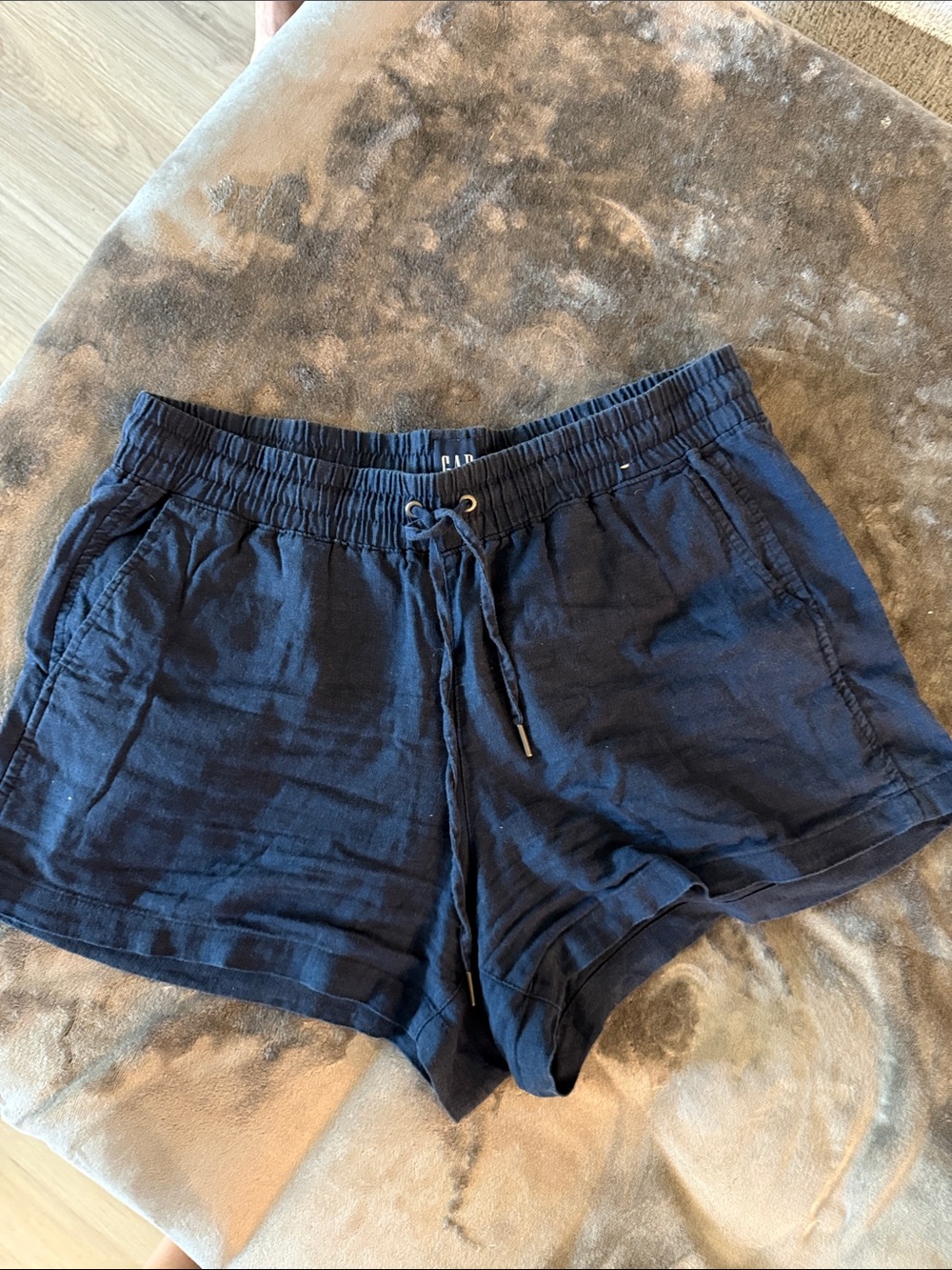 GAP Navy Elastic Drawstring Athletic Shorts